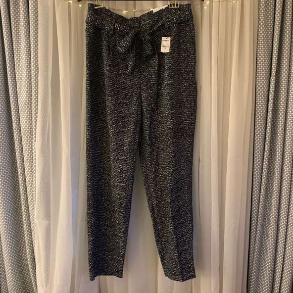Express Pants - NWT Express Black + White Tie Waist Pants